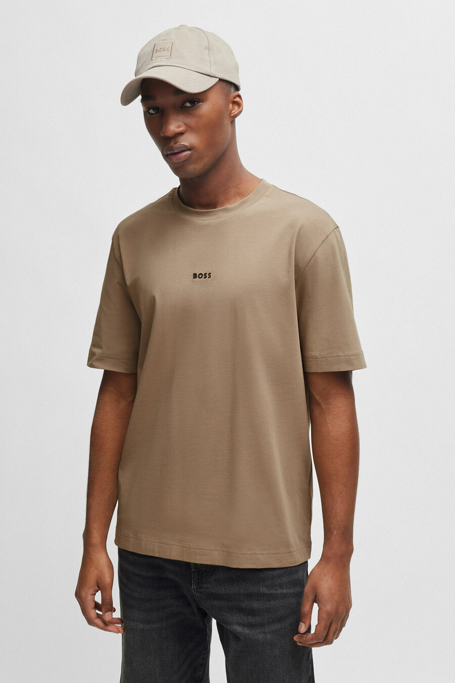 T shirt manches courtes Brun BOSS ORANGE 50473278 246 OPEN BROWN POINTCARRE